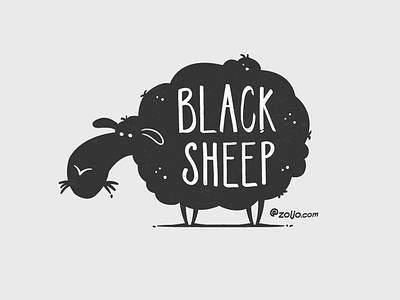 Black Sheep animals black cartoon design illustration sheep tshirt vector