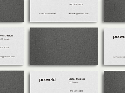 Pixweld Business Cards / Debossing / Letterpress / Print branding businesscard card design identity minimal print