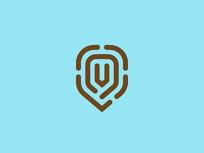 Shield-shaped fingerprint brand identity branding lettermark logo logo design logo designer logo inspiration logomark logos mark marks minimal logo minimal logo design minimal logos minimalist logo simple logo simple logo design simple logos symbol symbols