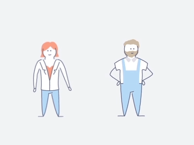 Researcher & Farmer after effects agriculture chartors animation farmer researcher