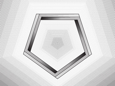 2018 May 07 - Daily Vectors art black and white blend blend tool daily fivebyfive fives pentagon shapes vector