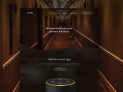 Qvick alexa amazon design gold landing luxury ui web