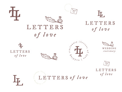 Letters of love | Logo Marks brand brand identity branding illustration logo logo design logo marks packaging pattern sea shell