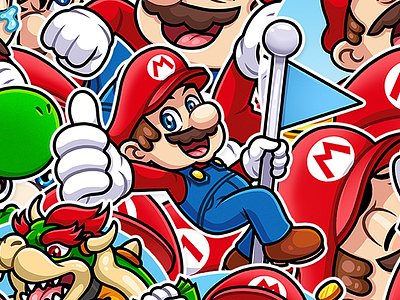 SUPER MARIO. Telegram Stickers — 2018 cartoon funny game mario sticker super mario