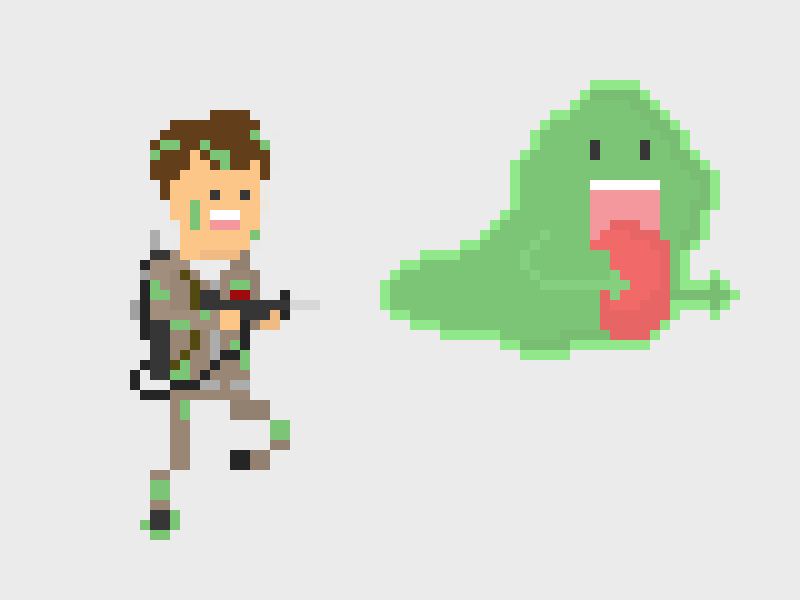 Throwback: He Slimed Me! 80s 8bit classic ghost ghost busters pixel pixel art slimer throwback