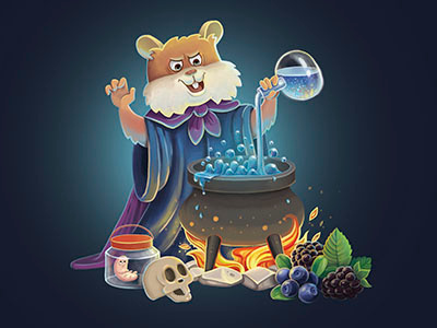 Crazy hamster (alchemist) alchemist alchemy berries crazy hamster magic mantle pot potion test tube