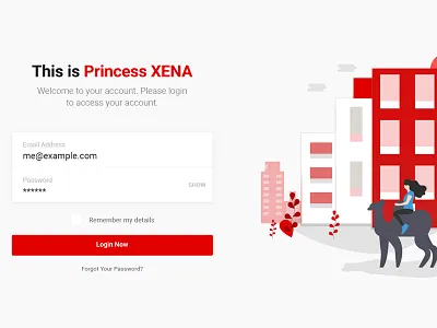 Project Princess Xena illustration ux web app web design