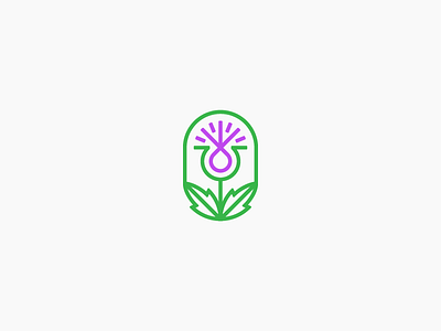 Thistle brand design floral flower flower logo for sale gerald identity logo plant sharp thistle