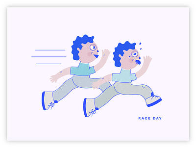 Race day! geometric illustration people running textures ui ui design ui illustration