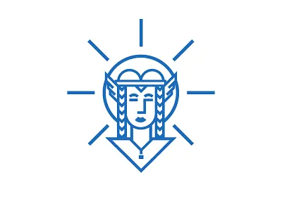 Frigg - Norse God of Love and Destiny art blue branding clean design flat god icon illustration logo minimal vector