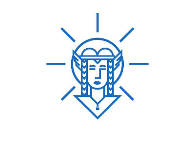 Frigg - Norse God of Love and Destiny art blue branding clean design flat god icon illustration logo minimal vector