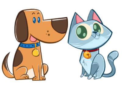 Pets cartoon cat cute dog mascot pet