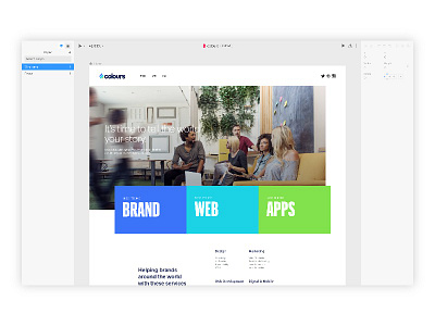 Website Redesign agency colours homepage invision studio web website