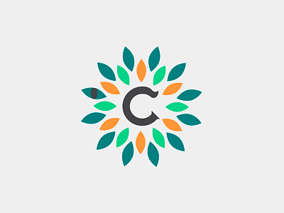 Cazabor Logo animal brand c eye green leaf logo logotype wild