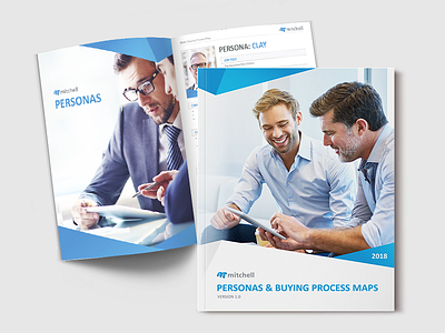 Mitchell Cover Spread Mockup blue book business clean corporate fresh geometic magazine print report