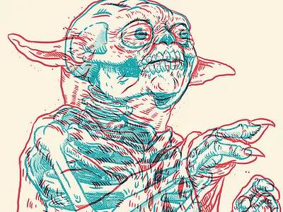 Yoda! illustration photoshop starwars xray