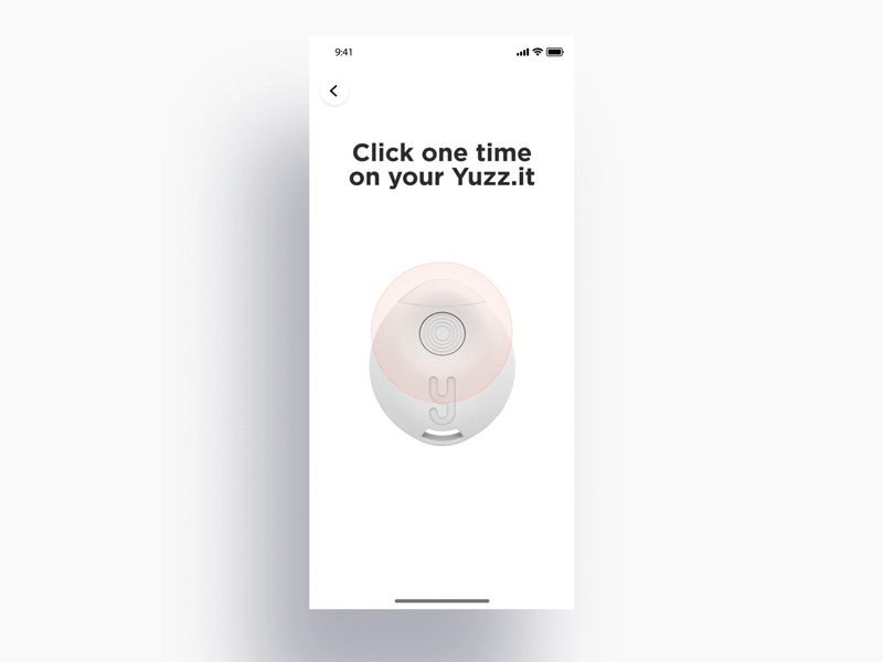 Yuzzit Click 3d animation app branding ios minimal motion phone ui ux white