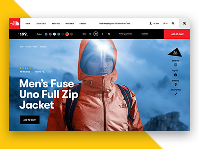 The North Face desktop website