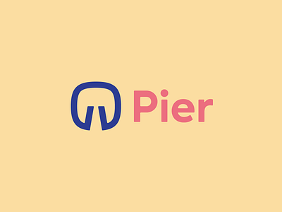 Pier Logo brand dock framework grid system horizon jetty logo pier sass simple thick toolkit