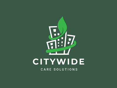 City Wide Care Logo care city leaf logo