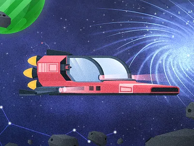 spaaaaaaaace asteroids galaxy illustration navigation outer space planet rocket scifi space spaceship stars texture