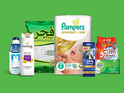 Supermarket Elements Collage 2 design graphic