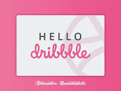 Hello, Dribbble! community designer dribbblers happy hello pink ui