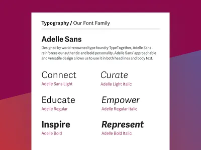 Typography adelle sans branding font family health style guide typography visual identity