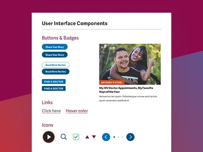 UI Components branding component library health style guide ui ui design visual identity