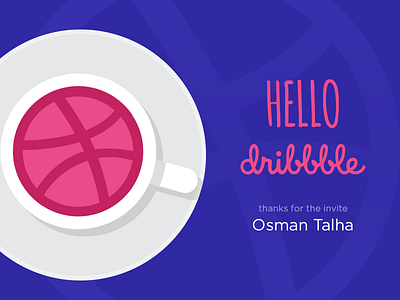 Hello Dribbble basketball coffee first hello hellodribbble shot