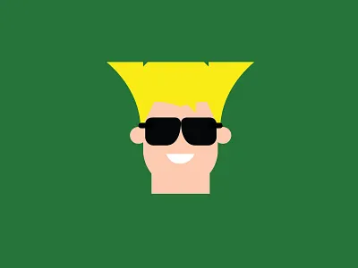 No.8 – Guile character design cute flat colour green guile illustration product designer typography retro street fighter vector