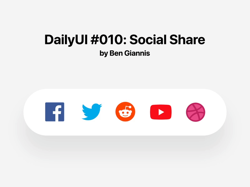 Social Share button dailyui share social ui
