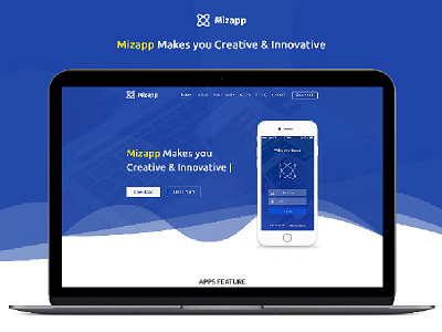 Mizapp - App Landing HTML5 Template app app landing app landing page app landing template app template creative app landing page mobile app landing page modern app landing