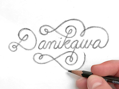 Hand-Lettering: Danikqwa drawing fancy script cursive flowing hand lettering handlettered lettering pencil