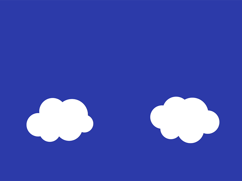 Good vibes 2d character cloud cute motion rain rainbow