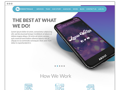 Webstreak site re-design uiux. web design