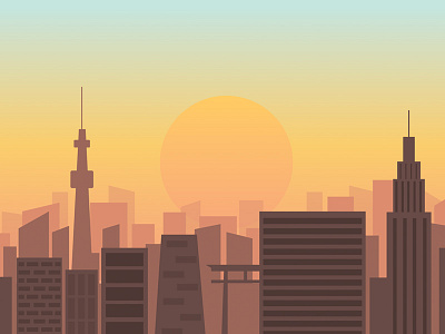 Tokyo Sunrise gradient illustration sunrise tokyo