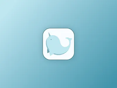 Narley the Narwhal android app blue icon logo narwhal whale