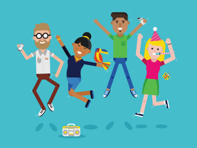 Staff illustration for Enett hardedge illustration people vector