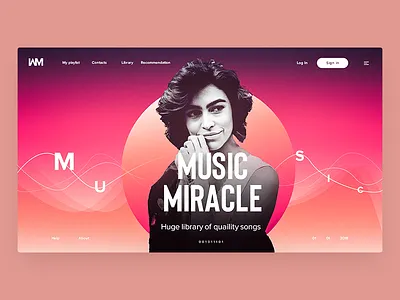 More Contrast colorful contrast design gradient landing modern slider ui ux web woman