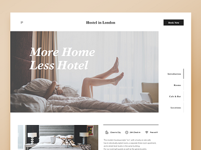 003 Landingpage dailyui guesthouse hostel hotel landingpage ui ux web