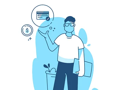 Credit Score bank character character design credit card finance financial icon illustration illustrator money people