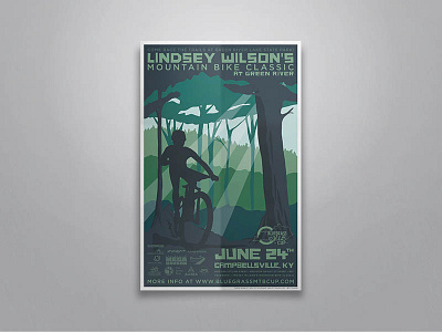 Green River Lake MTB Race Poster central kentucky event kentucky mountain bike mtb outdoors poster state park