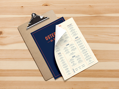 Osteria al Doge Menu branding italian menu design restaurant typography venetian