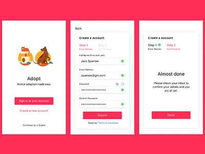 Daily UI 01 - Sign Up Screen ios ui design ux design visual design