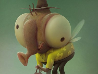 fly animals baydakov baydaku cartoon character design fly illustration