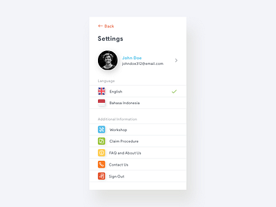 Daily UI #007 (Settings) design minimal minimalism minimalist setting ui ux