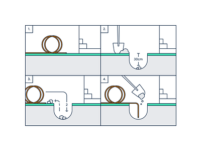 Instruction broadband ikea style illustration instruction line art simple