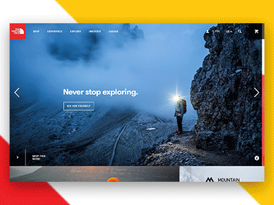 The North Face - Animation animation desktop website