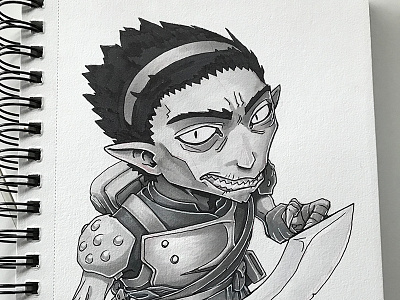 Goblin sketch illustration marker sketch